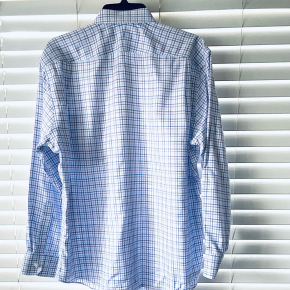 Nordstrom Men’s Shop Trim Fit Plaid Button Up Shirt Size 16.5 32/33 - Picture 2 of 7